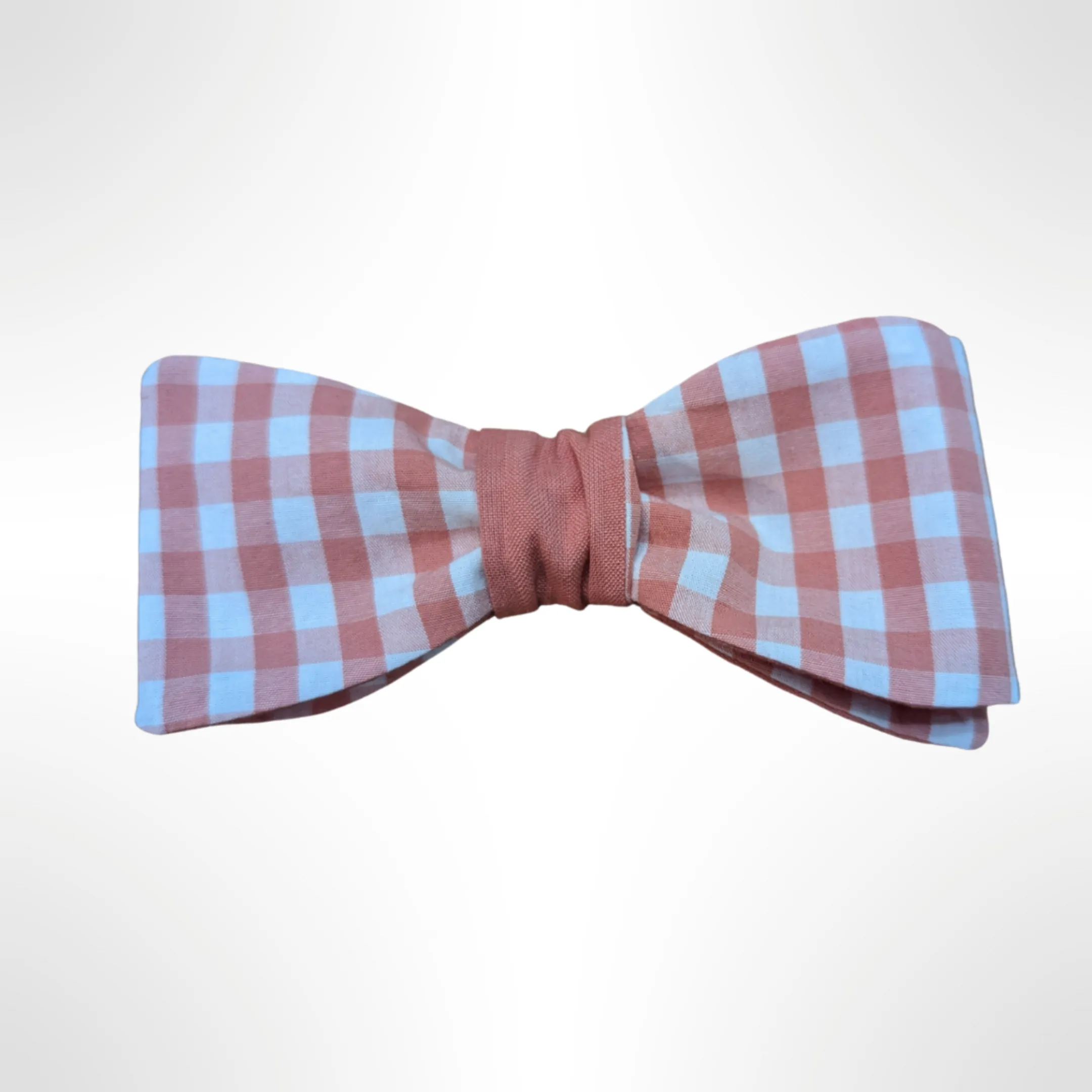The Reef - Coral Gingham Bow Tie