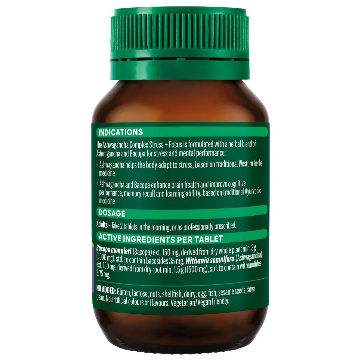 Thompson's Ashwagandha Complex Stress   Focus 60 Tablets
