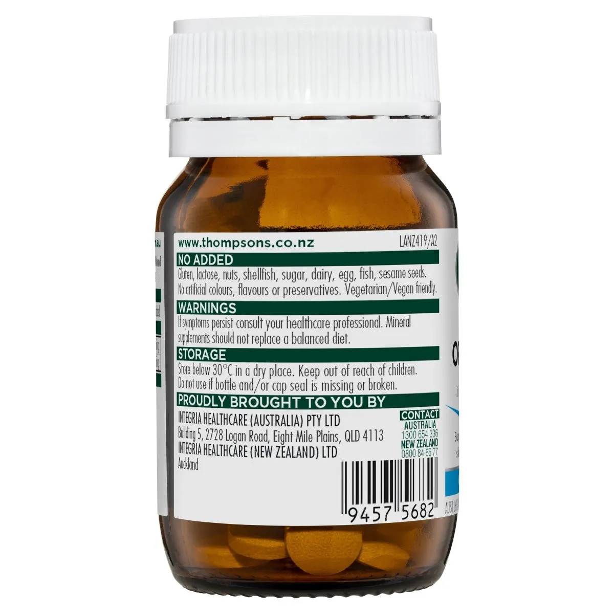 Thompson's Organic Zinc 80 Tablets