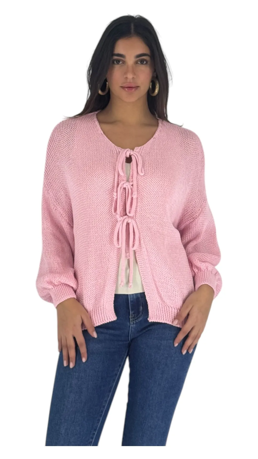 Tia pink cardigan