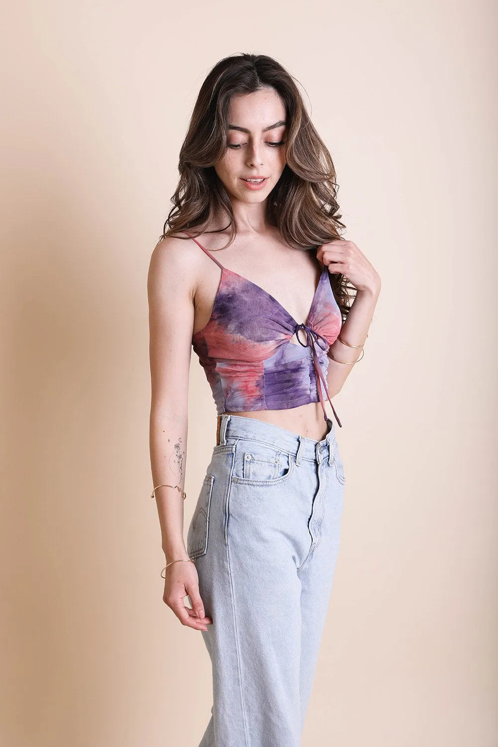 Tie Dye Mesh Keyhole Brami - 3 colors