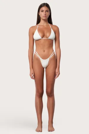 Tie Tri Bikini Top - Meringue