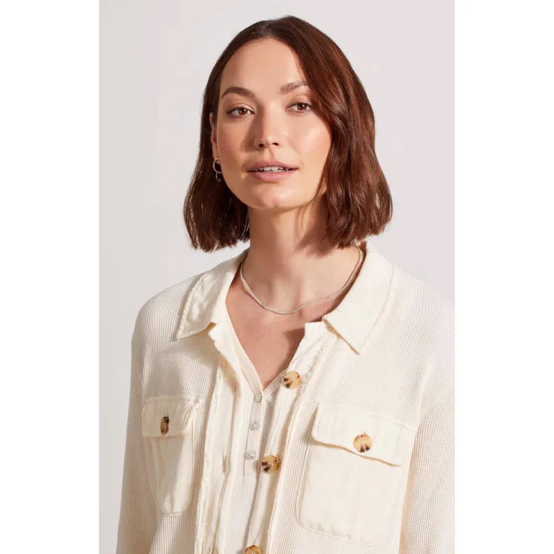 Tribal Cotton Button-Up Shacket