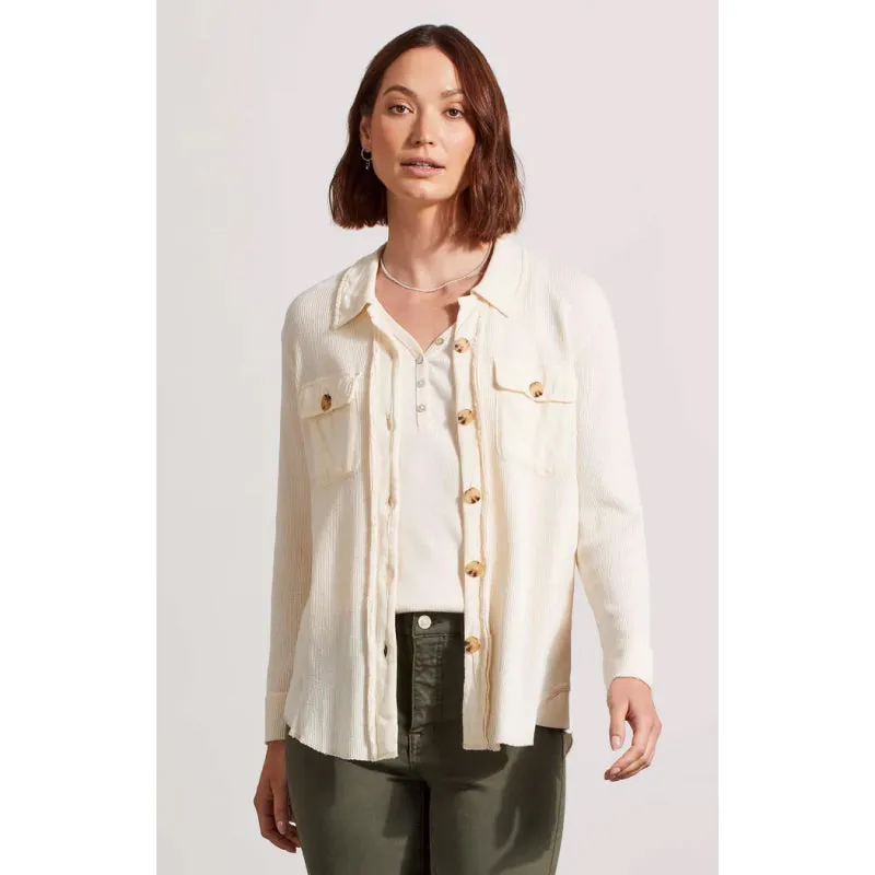Tribal Cotton Button-Up Shacket