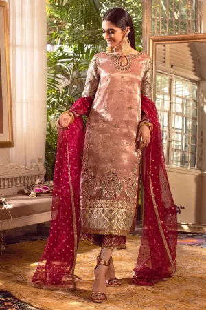 Trouser Shirt for Wedding Party in Rose Gold Color #Y6189