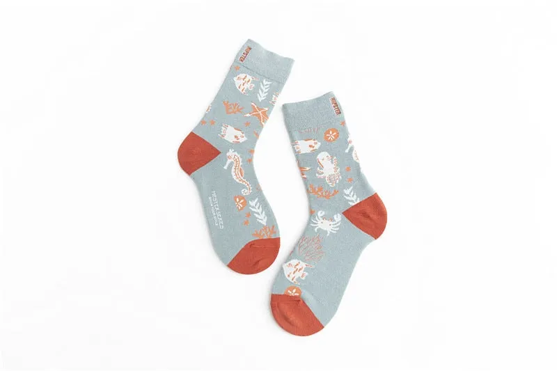 Unisex Harajuku Colorful Full Socks -1 Pair