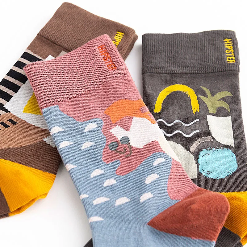 Unisex Harajuku Colorful Full Socks -1 Pair