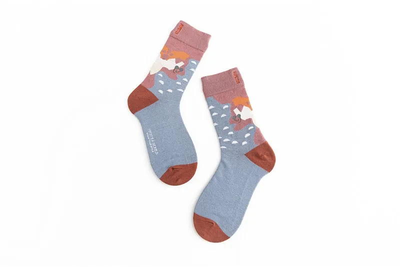 Unisex Harajuku Colorful Full Socks -1 Pair
