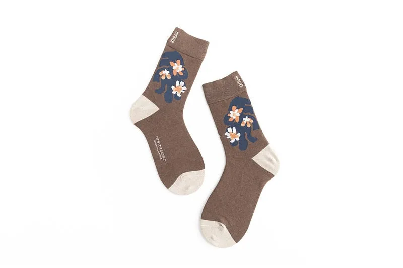 Unisex Harajuku Colorful Full Socks -1 Pair