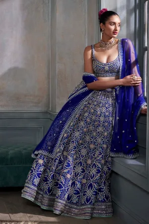 VANISHRI LEHENGA SET – BLUE