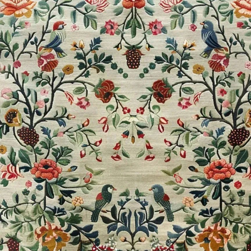 Vintage Floral Hand Tufted Rug
