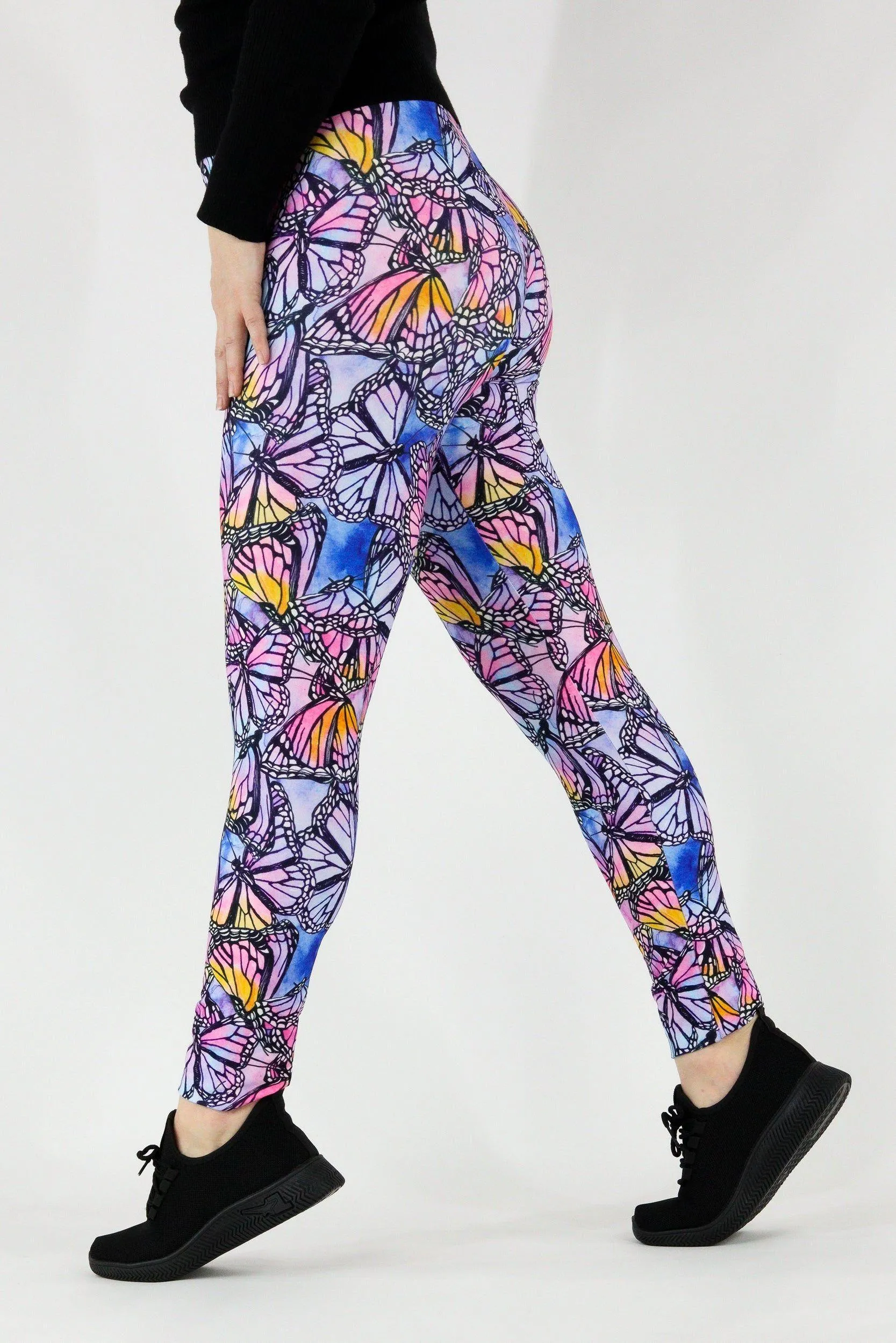 Watercolour Butterfly - Casual - Long Full Leggings