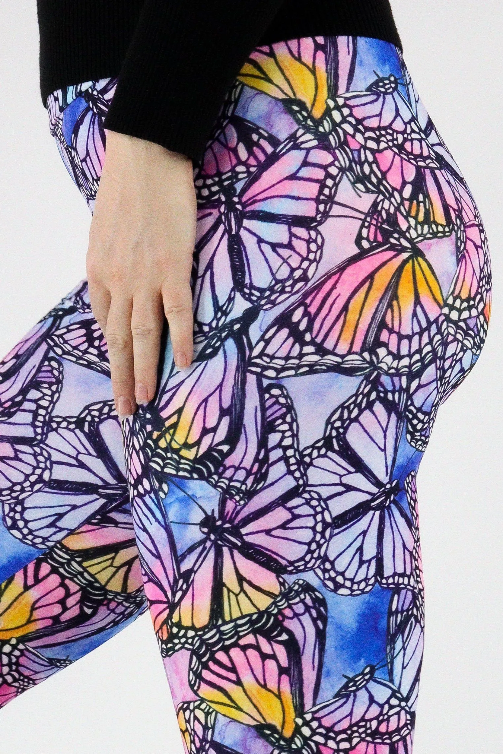 Watercolour Butterfly - Casual - Long Full Leggings