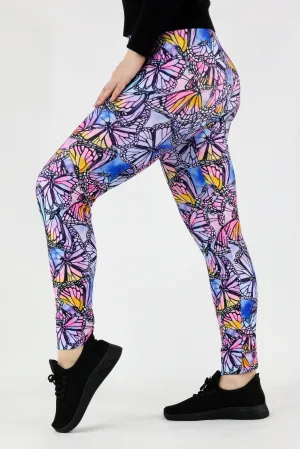 Watercolour Butterfly - Casual - Long Full Leggings