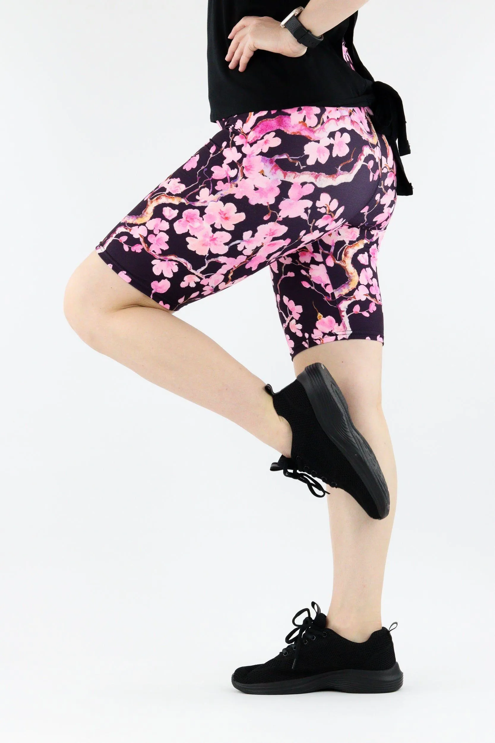 Watercolour Cherry Blossom - Casual Long Shorts