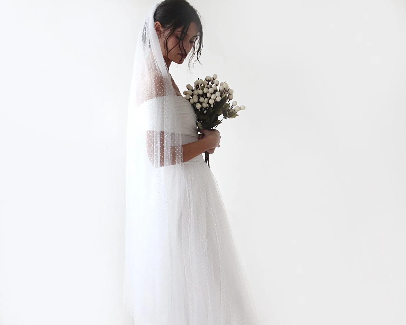 Wedding Dots Tulle Veil #4019