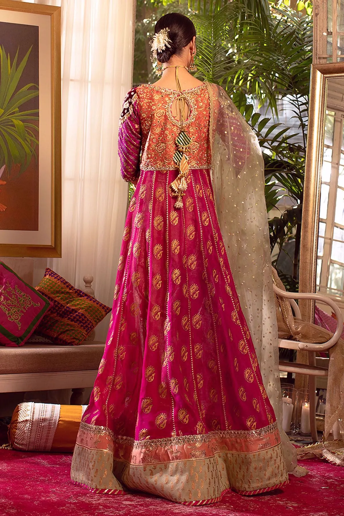 Wedding Party Pishwas in Pink Color #Y6188